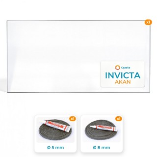 Vitre rectangle INVICTA AKAN - Pack Vitre Rectangle + Joints