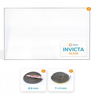 Vitre rectangle Invicta ALMA - Pack Vitre Rectangle + Joints