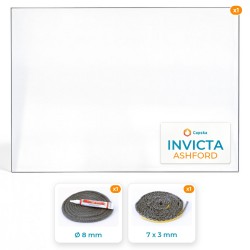 Pack vitre + joints Invicta Ashford - Verre rectangle 527 x 380 mm