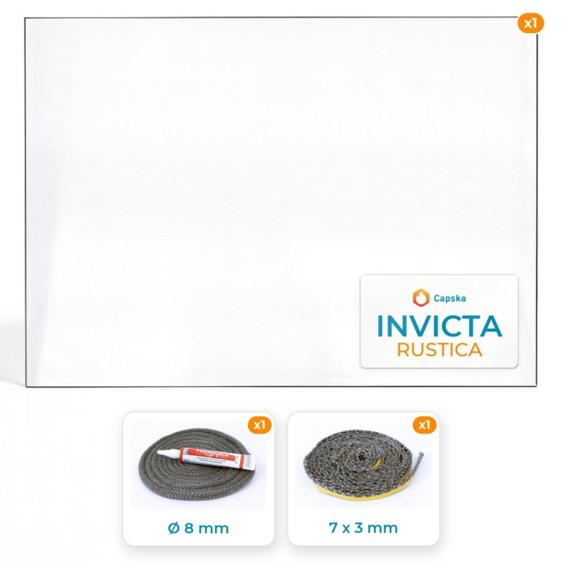Pack Vitre Rectangle + Joints pour Invicta RUSTICA