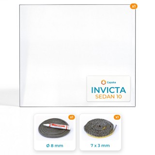 Vitre rectangle Invicta SEDAN 10 - Pack Joints inclus