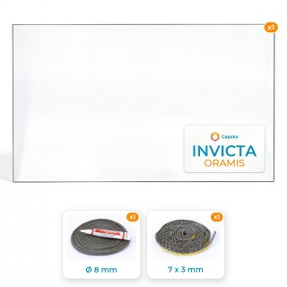 INVICTA ORAMIS - Glas + Dichtung - Hochwertige Ofenscheiben