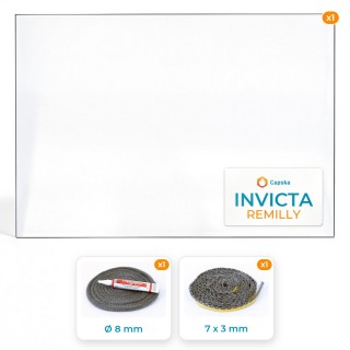 Vitre Invicta Remilly 326x228mm pour poêle à bois - Capska