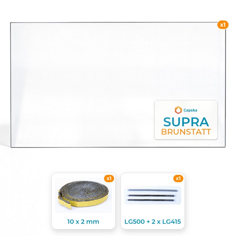 Vitre Supra Brunstatt 545x316mm pour poêle à bois - Capska