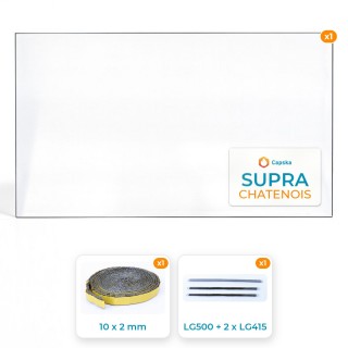 Verkauf von SUPRA CHATENOIS Kaminglas und Dichtungspaket