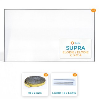 Pack Vitre Rectangle + Joints pour Supra ELODIE 2, 3 et 4