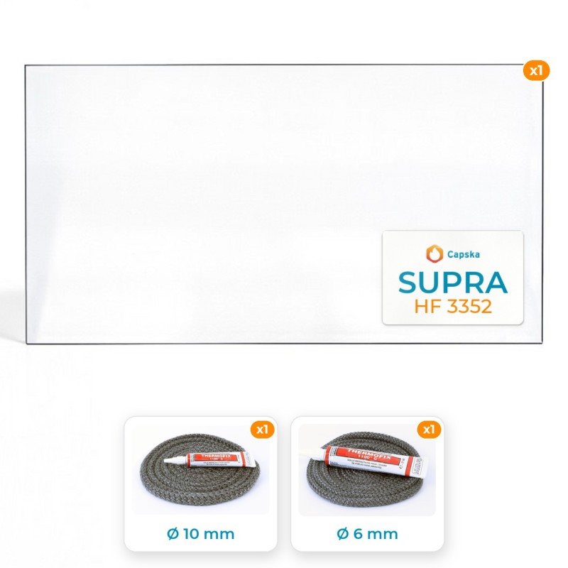 Vitre 2 angles coupés SUPRA - Pack Vitre Rectangle