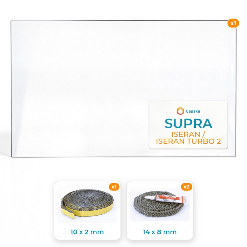 Vitre rectangle SUPRA - Verre vitrocéramique certifié ISO9001