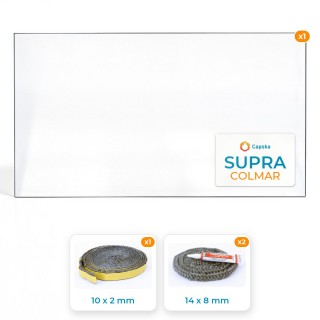 Verpackung Glas und Dichtung für SUPRA COLMAR Kaminofen