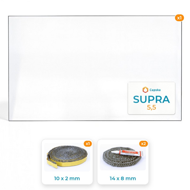 SUPRA 5,5 - Glas + Dichtung - Qualität von SCHOTT