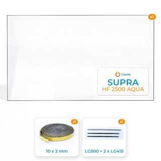 Vitre rectangle Supra HF 2500 AQUA - Pack Vitre + Joints