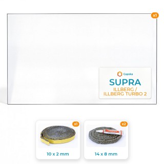Vitre rectangle SUPRA ILLBERG Turbo 2 - Pack Vitre + Joints