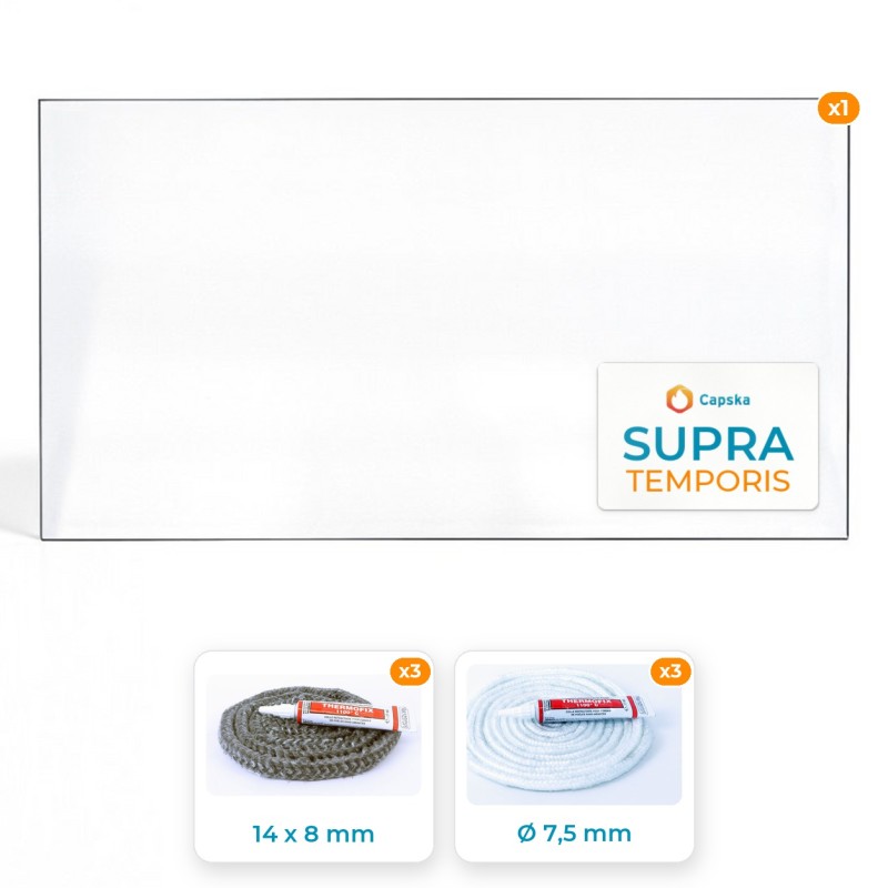 Vitre rectangle Supra - Dimensions certifiées
