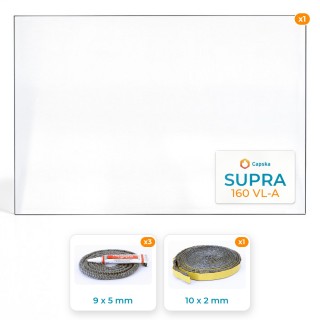 Vetro Supra 160 VL A - Resistente fino a 800°C