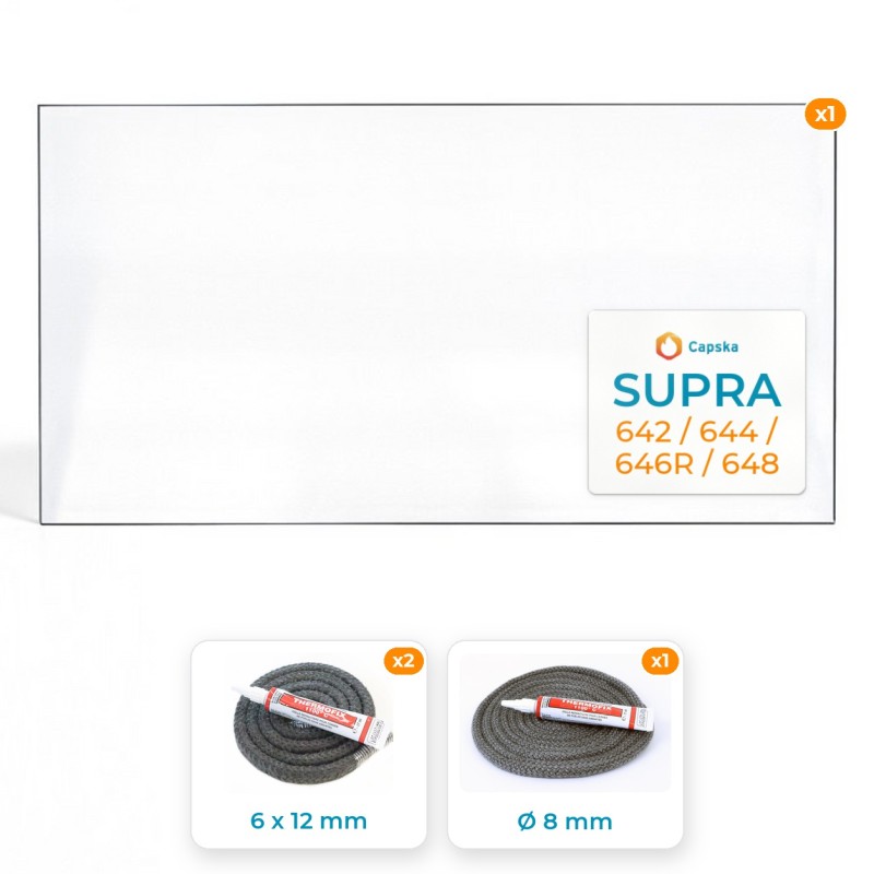 Vetro Supra 642 / 644 / 646R / 648 - Resistente fino a 800°C