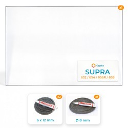 Supra 652 / 654 / 656R / 658 - Pack Vitre Rectangle + Joints