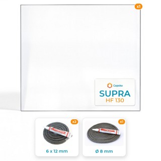 Vitre Supra HF 130 Latérale 385x342mm pour poêle à bois - Capska