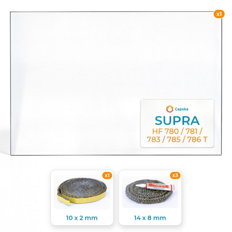 Pack Vitre Rectangle + Joints pour Supra HF 780/781/783/785/786 T