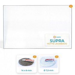 Supra HOTTE LAVANDOU 548 x 345 mm - Pack Vitre Rectangle + Joints