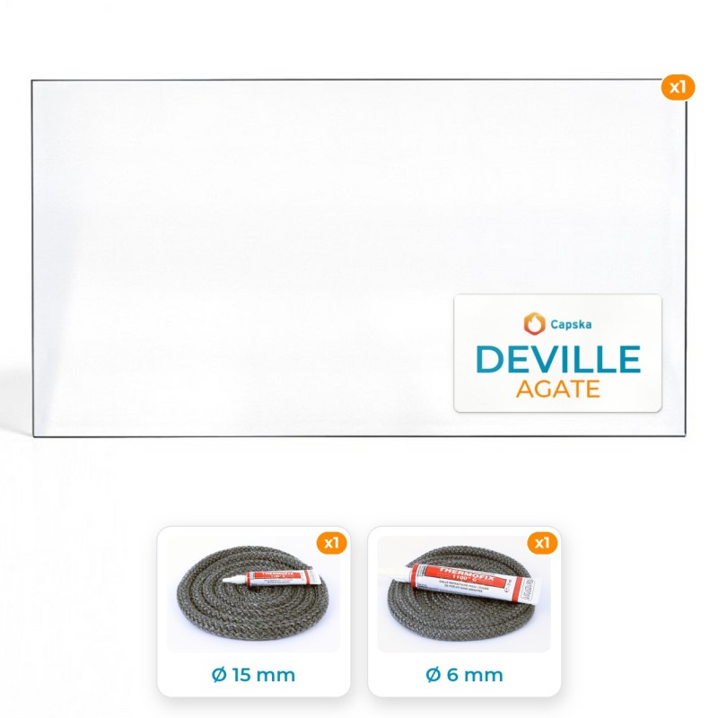 Vetro Deville AGATE - Resistente fino a 800°C