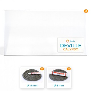 Vetro Deville CALYPSO + Guarnizione - Resistente a 800°C