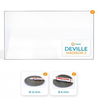 Vitre rectangle Deville Madison 2 - Pack joints inclus
