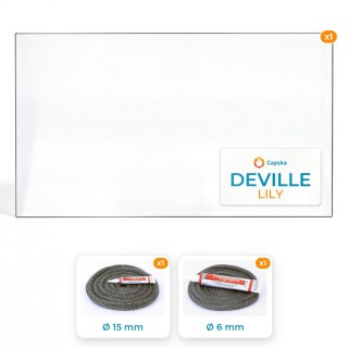 Vitre rectangle Deville Lily - Pack vitre + joints