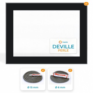 Vitre sérigraphiée Deville PERLE - Pack Rectangle + Joints