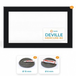 Deville MERCURE 80 - Pack Vitre Rectangle sérigraphiée + Joints