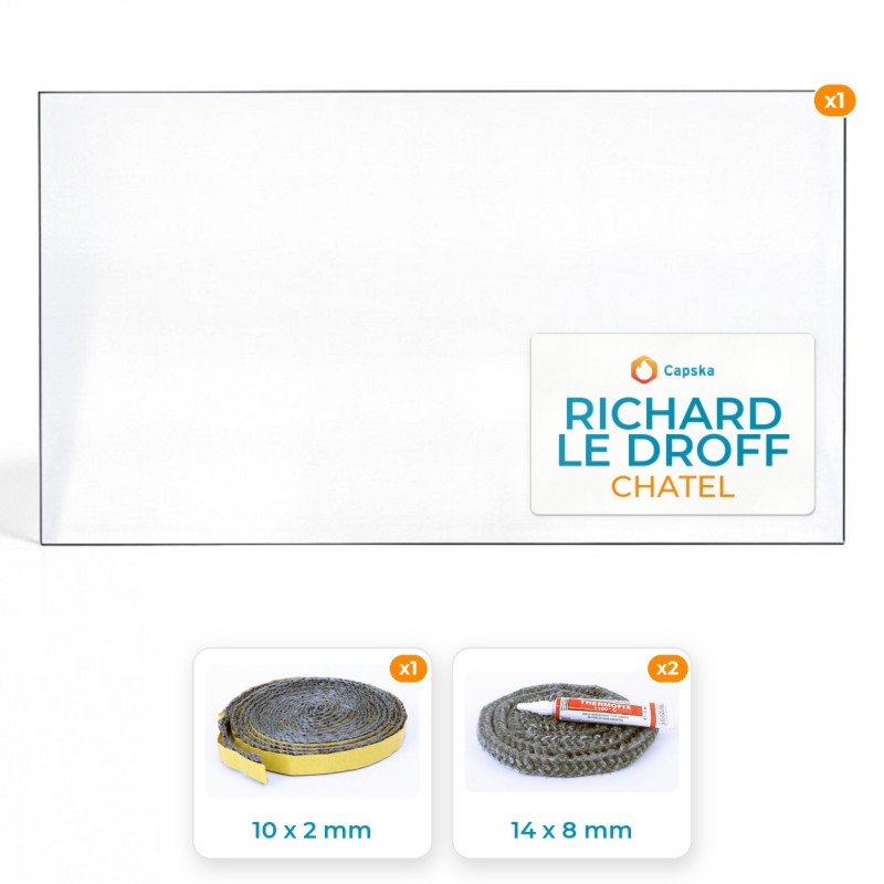 Vitre rectangle Richard Le Droff CHATEL - Pack Vitre + Joints