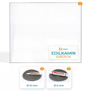 Vetro Edilkamin IDROFOX - Guarnizione resistente a 800°C
