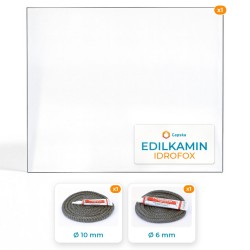 EDILKAMIN IDROFOX - Paket : Glas + Dichtung