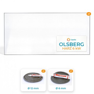 Vitre Olsberg HARZ 6 kW - Pack Vitre Rectangle + Joints