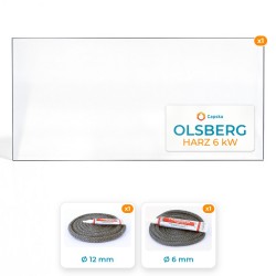 OLSBERG HARZ 6 KW - Paket : Glas + Dichtung