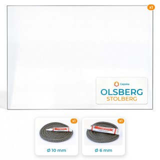 Vitre rectangle Olsberg STOLBERG - Pack Vitre + Joints