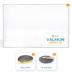 Valmon GRANIT 26 - Pack Vitre Rectangle + Joints