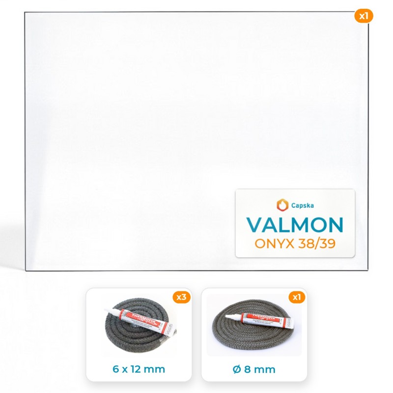 Vetro Valmon ONYX 38/39 - Resistente fino a 800°C