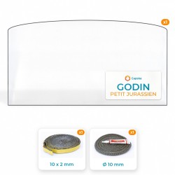 Godin PETIT JURASSIEN - Pack Vitre Rectangle cintré + Joints