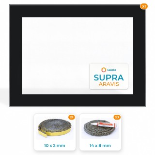Pack Vitre Rectangle Sérigraphiée + Joints pour Supra ARAVIS