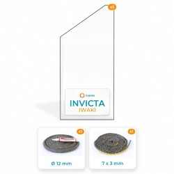 Invicta IWAKI (vitre latérale) - Pack Vitre Trapèze + Joints