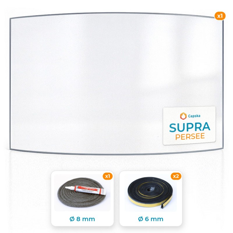 Vetro Supra PERSEE con Guarnizione - Resistente fino a 800°C