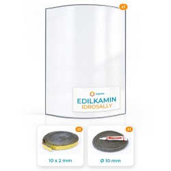 Edilkamin IDROSALLY - Pack Vitre Courbe + Joints