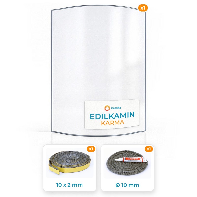 Edilkamin KARMA - Vitre Courbe + Joints