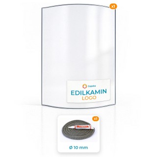Edilkamin LOGO - Vitre Courbe + Joints