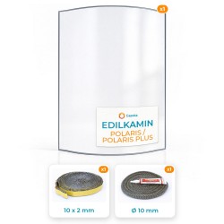 EDILKAMIN POLARIS / POLARIS PLUS - Paket : Glas + Dichtung