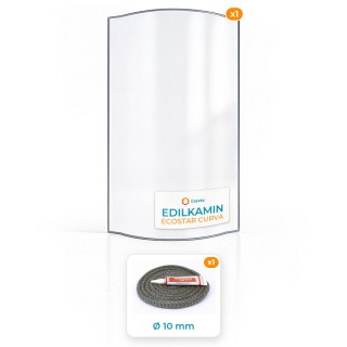 Vetro Edilkamin ECOSTAR CURVA - Guarnizione resistente a 800°C