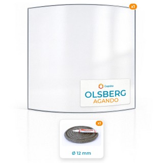 Buy Olsberg AGANDO Curved Glass Panel Online