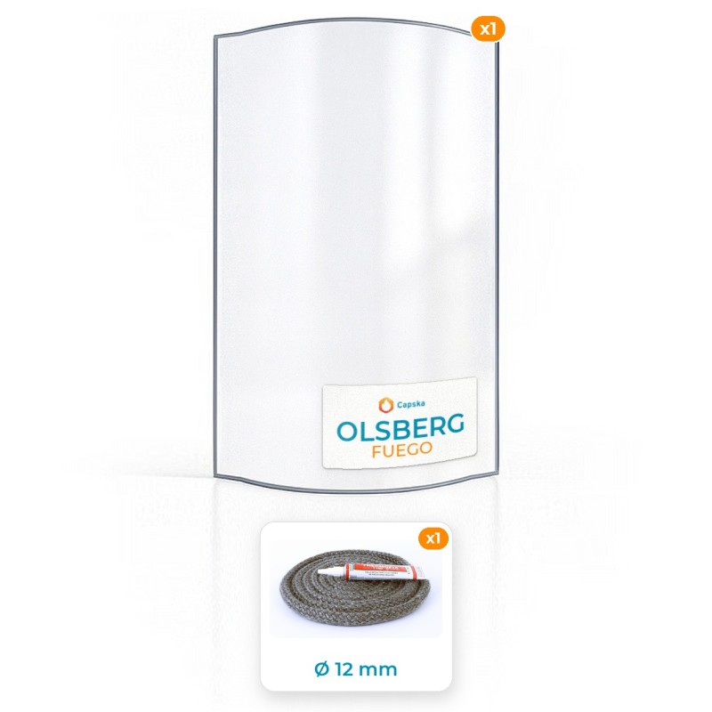 Vetro Olsberg FUEGO resistente a 800°C