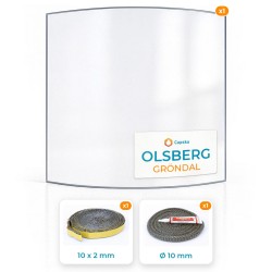 Olsberg GRÖNDAL - Pack Vitre Courbe + Joints