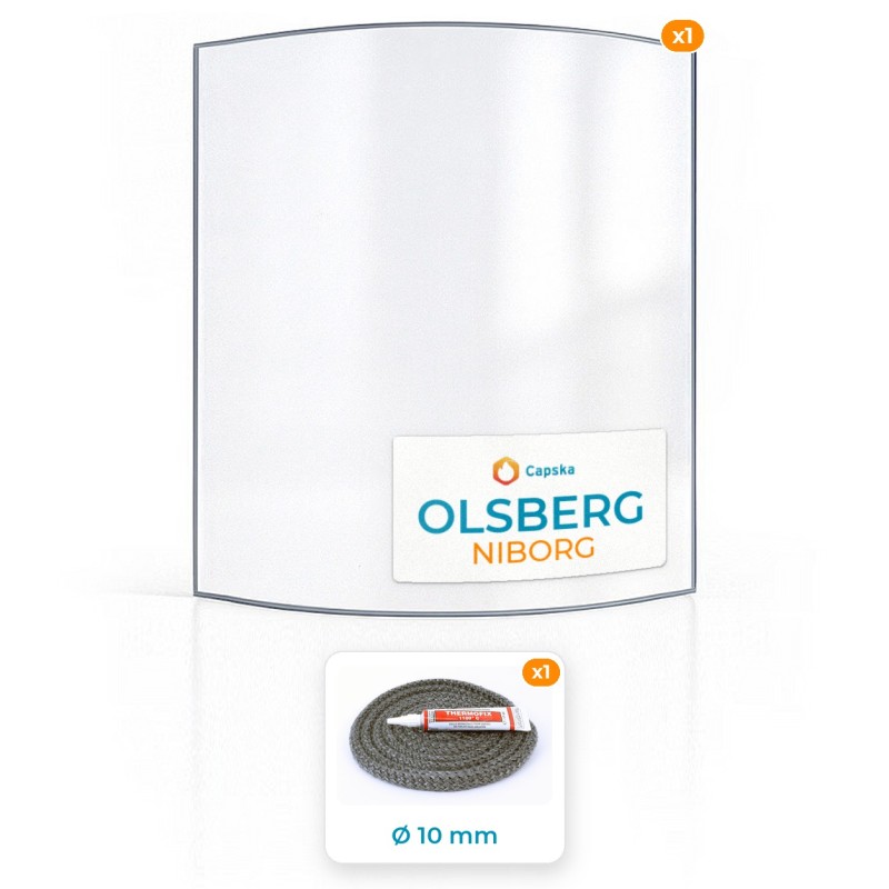 Olsberg NIBORG - Pack Vitre Courbe + Joint de qualité